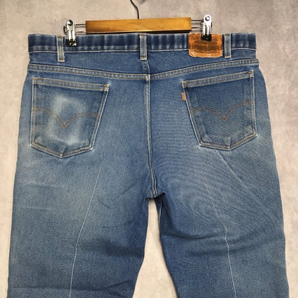 Vintage Levis Mens Straight Fit Blue‎ Jeans size 36 to 38x30 Stretch Denim Pants